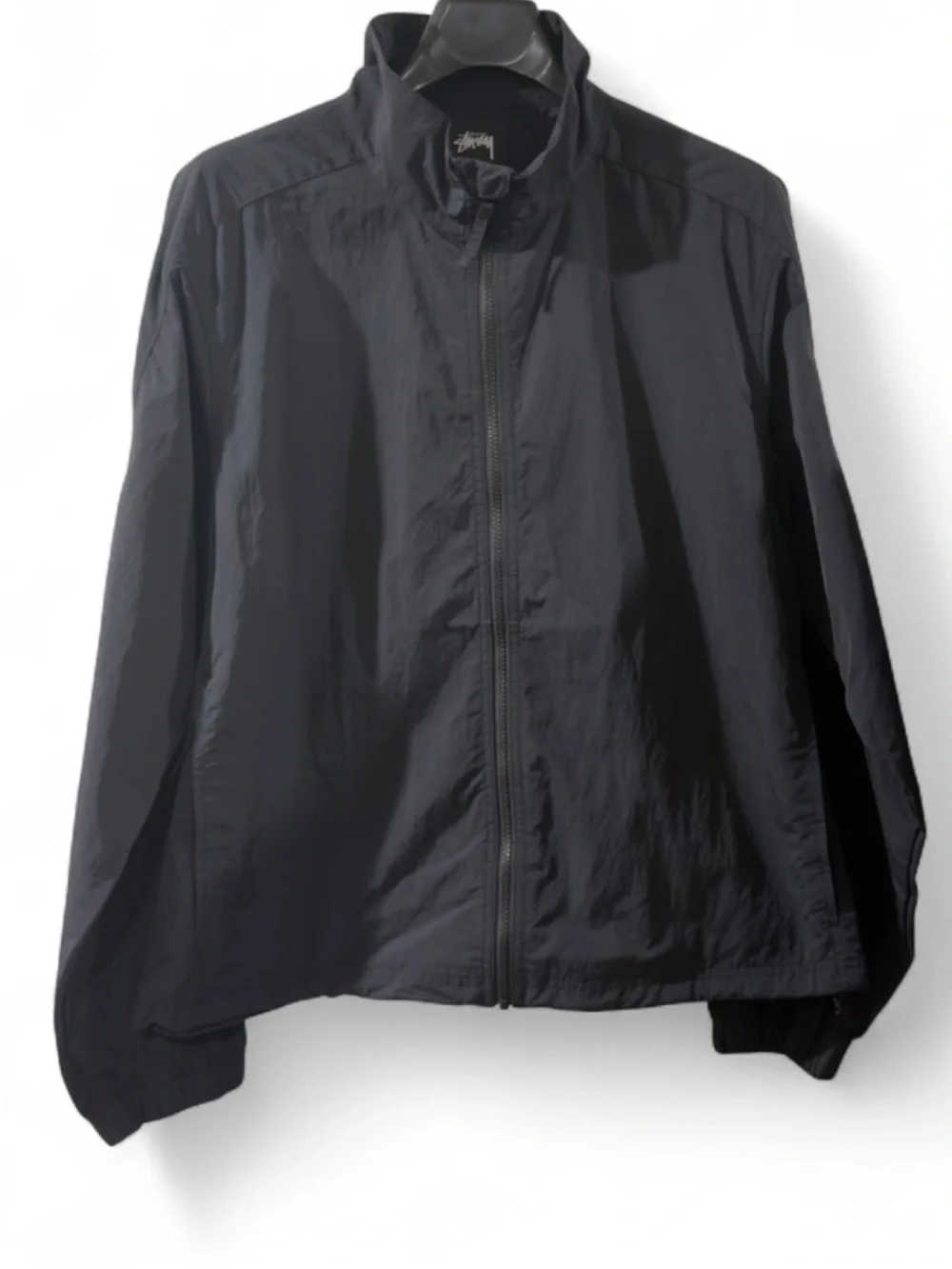 Stüssy Mock Neck Full-Zip Monochrome Windbreaker Jacket Size Men’s Medium (NWT)
